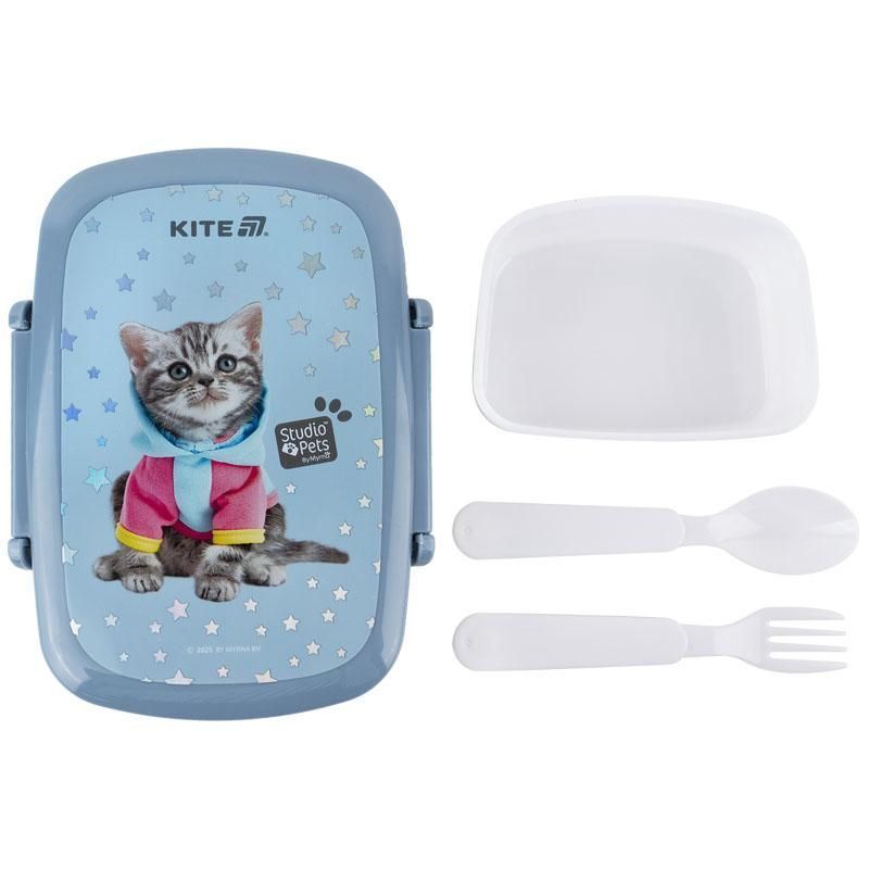 Ланчбокс Kite Studio Pets 750мл, ложка+виделка, 1 контейнер фото