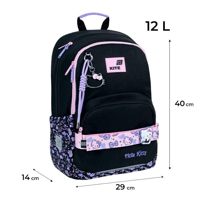 Рюкзак школьный для девочки Kite Education 585 Hello Kitty 40&times;29&times;14 см, черный фото