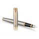 Ручка Parker IM Brushed Metal GT FP F пір'яна, позолочене перо фото 2