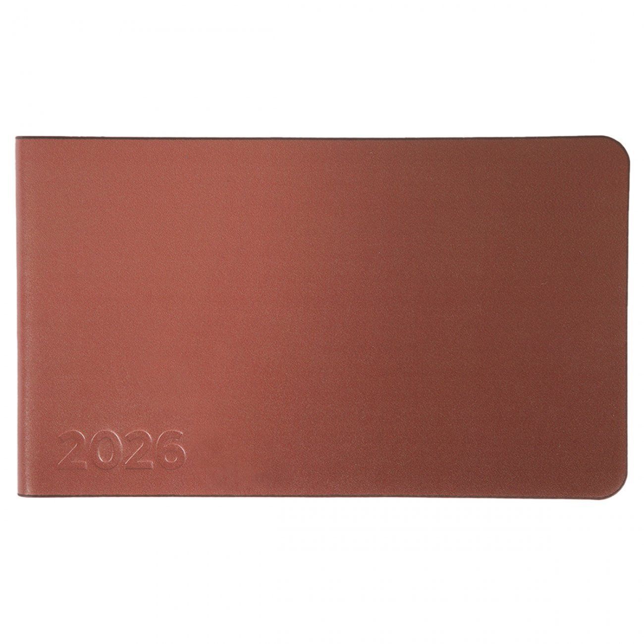Щотижневик датований 2026 Leo Planner Choco 10*17см лінія 128сторінок, м'яка PU обкладинка, коричневий фото