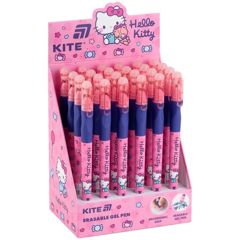 Ручка гелевая пиши-стирай Kite Smart Hello Kitty 0,5мм синяя фото