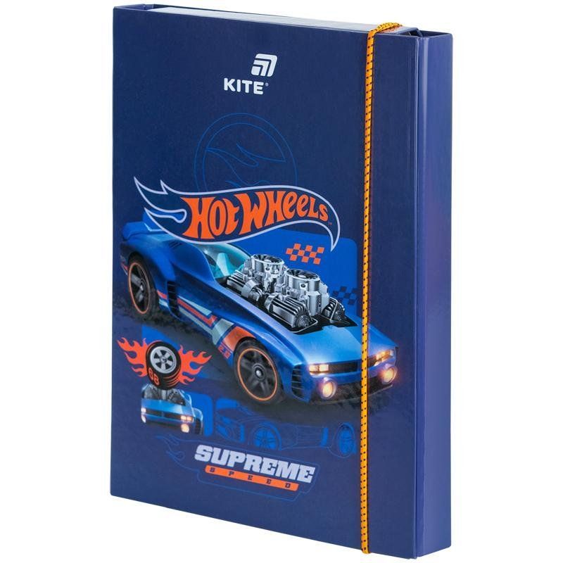 Папка для тетрадей картонная на резинке B5 Kite Hot Wheels фото