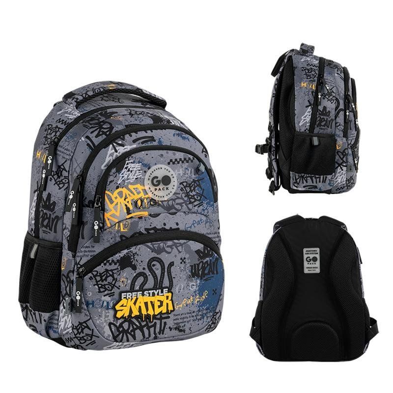Рюкзак шкільний для хлопчика GoPack Education 175M-5 Free Style 40 &times; 30 &times; 15 см сірий фото