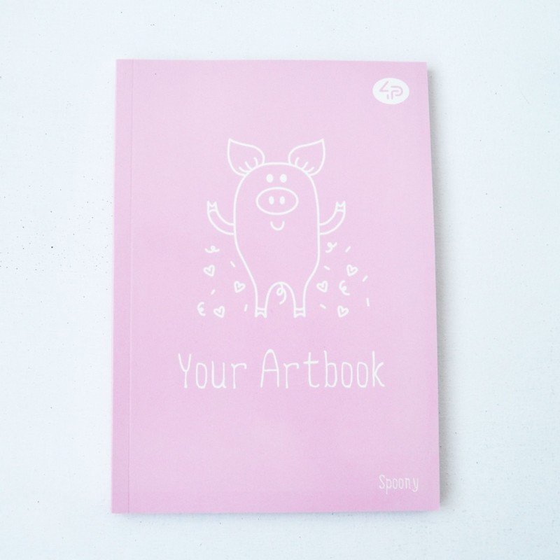 Блокнот В6 40л, без линовки, розовая бумага, мягкая обложка Profiplan Artbook Spoony pig фото