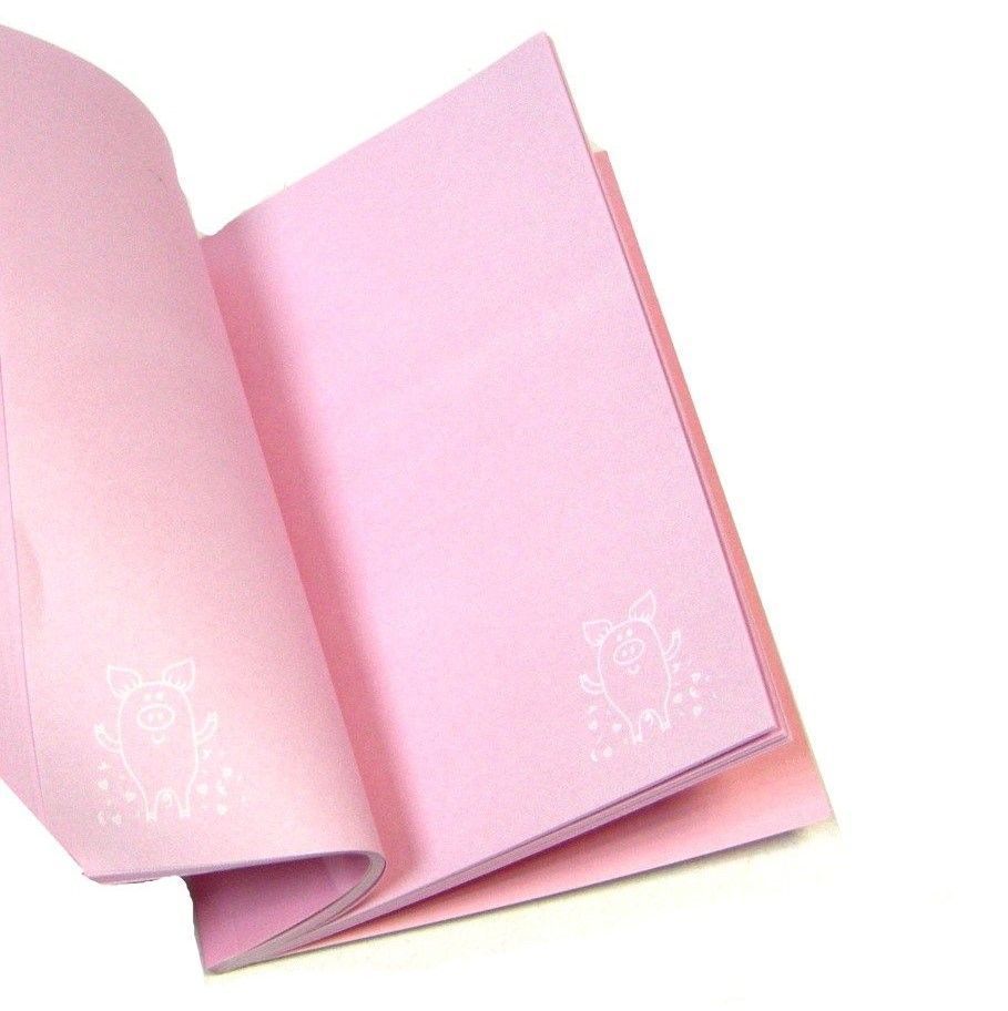 Блокнот В6 40арк., без лініювання, рожевий папір, м'яка обкл. Profiplan Artbook Spoony pig фото