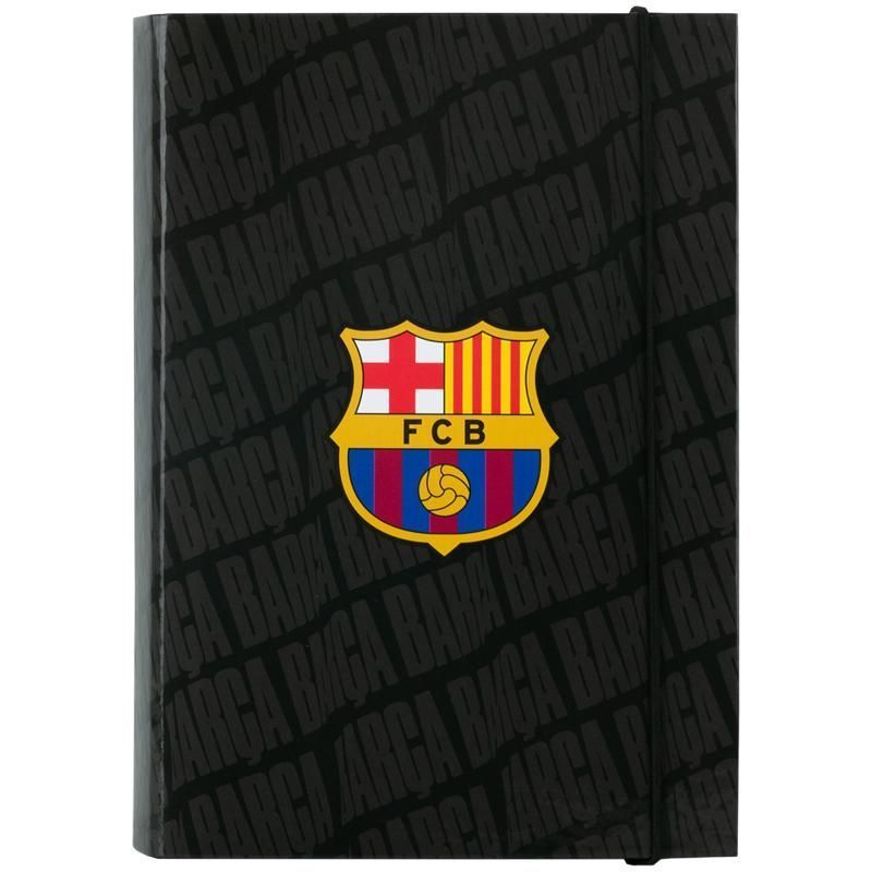 Папка для зошитів картонна на гумці B5 Kite FC Barcelona фото