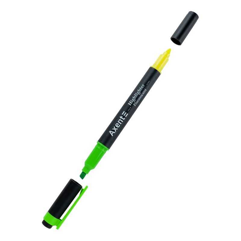 Купити Маркер текстовий Axent Highlighter Dual 2-4мм клиноподібний зелений+жовтий за найкращою ціною в інтернет-магазині RiS.ua Маркер текстовий Axent Highlighter Dual 2-4мм клиноподібний зелений+жовтий фото