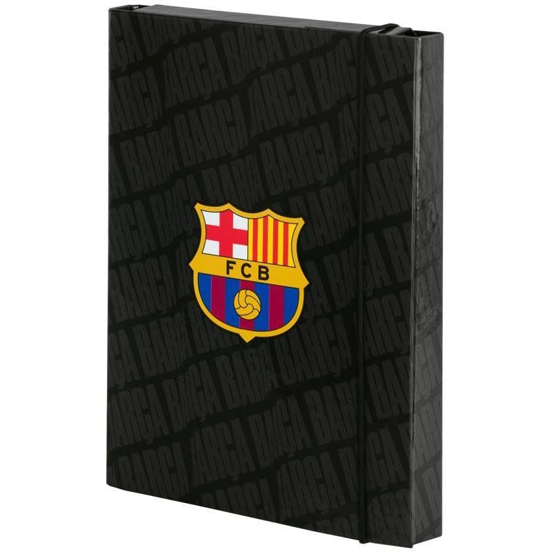 Папка для зошитів картонна на гумці B5 Kite FC Barcelona фото