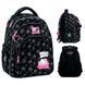 Рюкзак шкільний напівкаркасний для дівчинки Kite Education 763M Hello Kitty 39 &times; 29,5 &times; 14,2см чорний фото 1