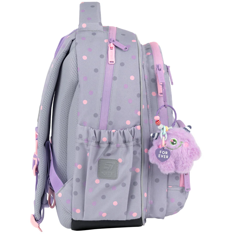 Рюкзак школьный для девочки Kite Education 773 Cute Monster 39 &times; 28,5 &times; 13,5 см, серый фото
