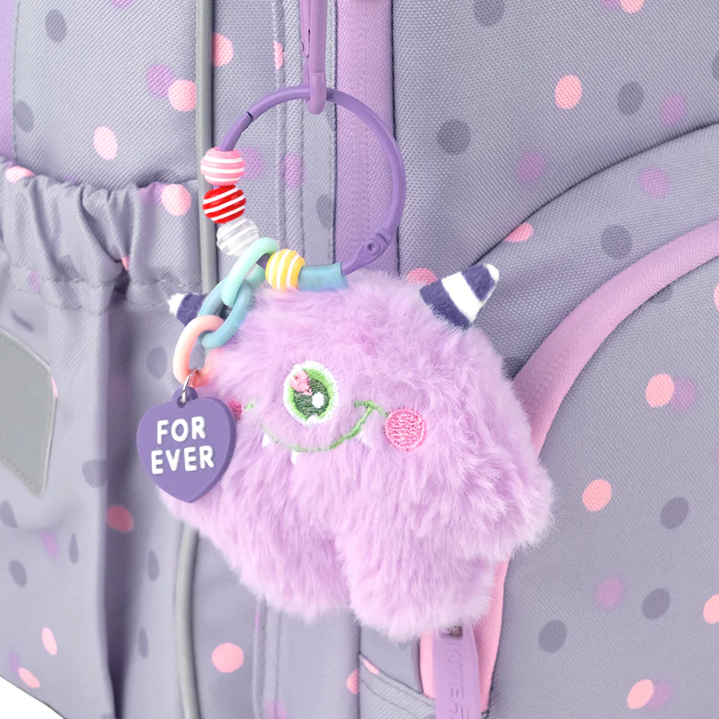 Рюкзак школьный для девочки Kite Education 773 Cute Monster 39 &times; 28,5 &times; 13,5 см, серый фото