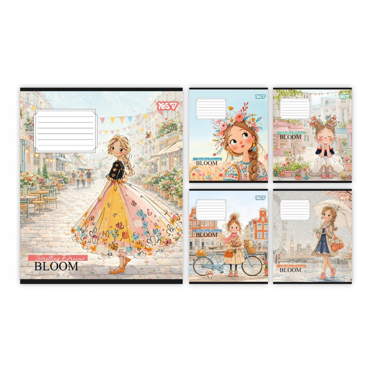 Зошит шкільний Yes 12 аркушів клітинка Strolling dreams фото