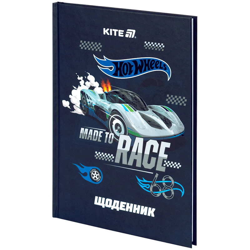 Щоденник шкільний Kite Hot Wheels тверда обкладинка фото