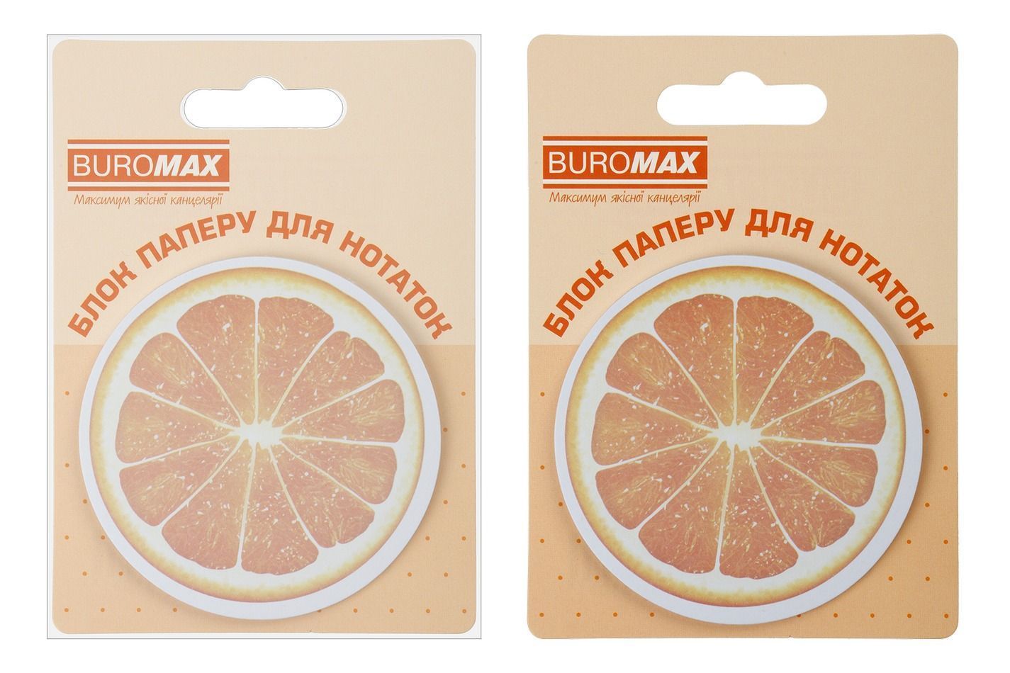 Бумага для заметок с липким слоем диаметр 70мм 30л Buromax FRUITS фото