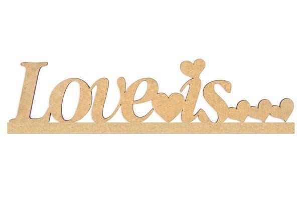 Заготовка для декорування Rosa Talеnt напис Love is МДФ 40*9см фото