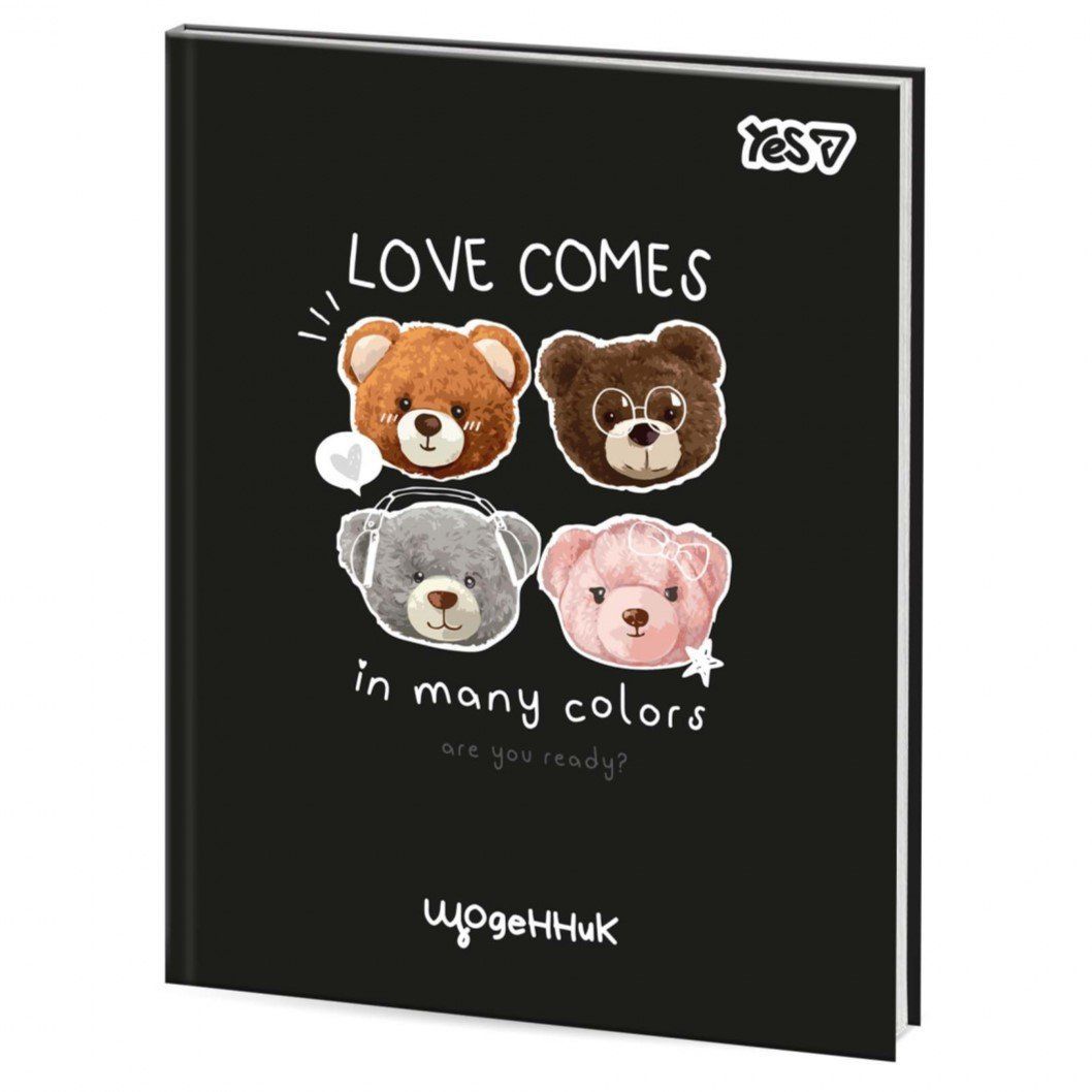 Щоденник шкільний Yes Bear Love інтегральна обкладинка фото
