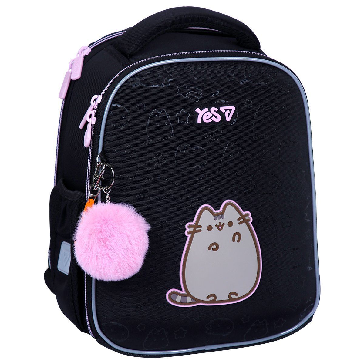 Рюкзак шкільний каркасний для дівчинки Yes H-100S My Pusheen 35 &times; 28 &times; 15 см чорний фото