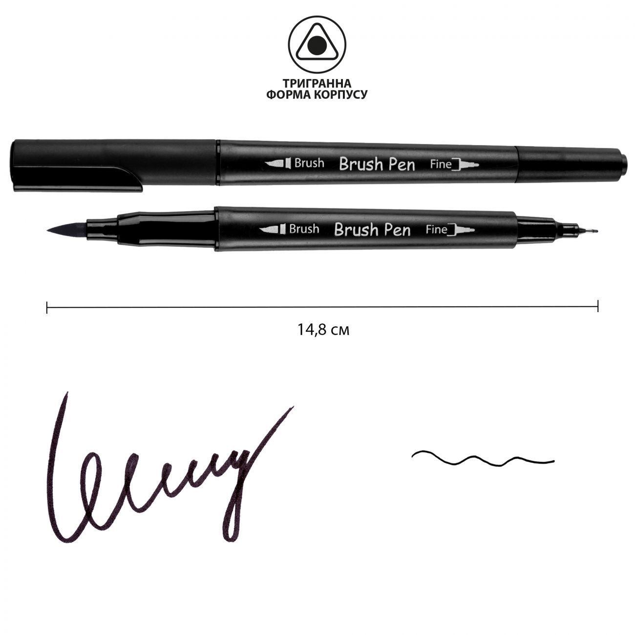 Набор маркеров акварельных Santi Brush Pen 18 цветов двусторонние фото