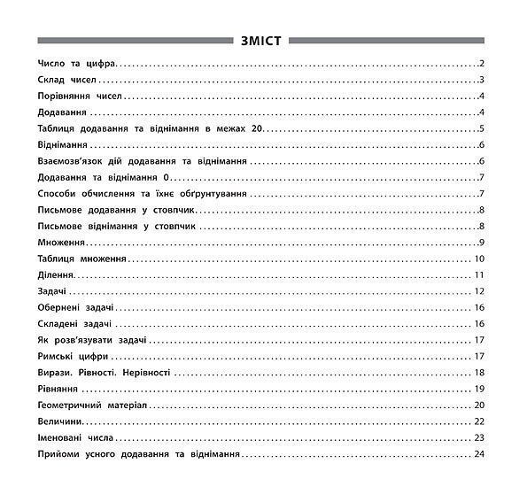 Пам&rsquo;ятка для початкової школи МАТЕМАТИКА 1-2 класи Укр (Ула) фото