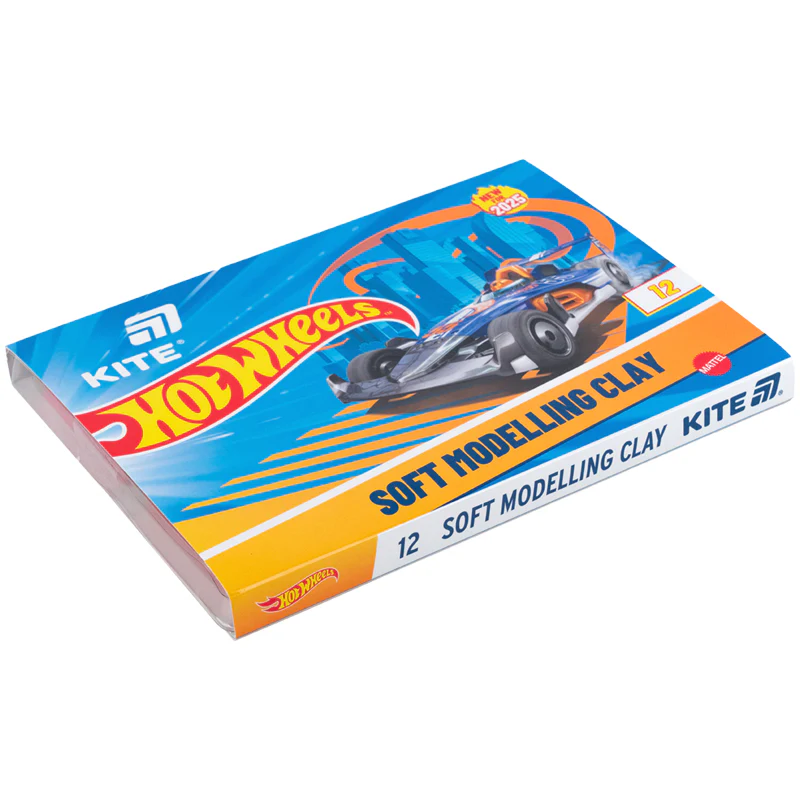 Пластилін восковий Kite Hot Wheels 12 кольорів 240г фото