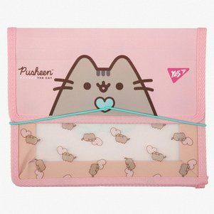 Папка для зошитів пластикова на гумці В5 Yes Pusheen фото