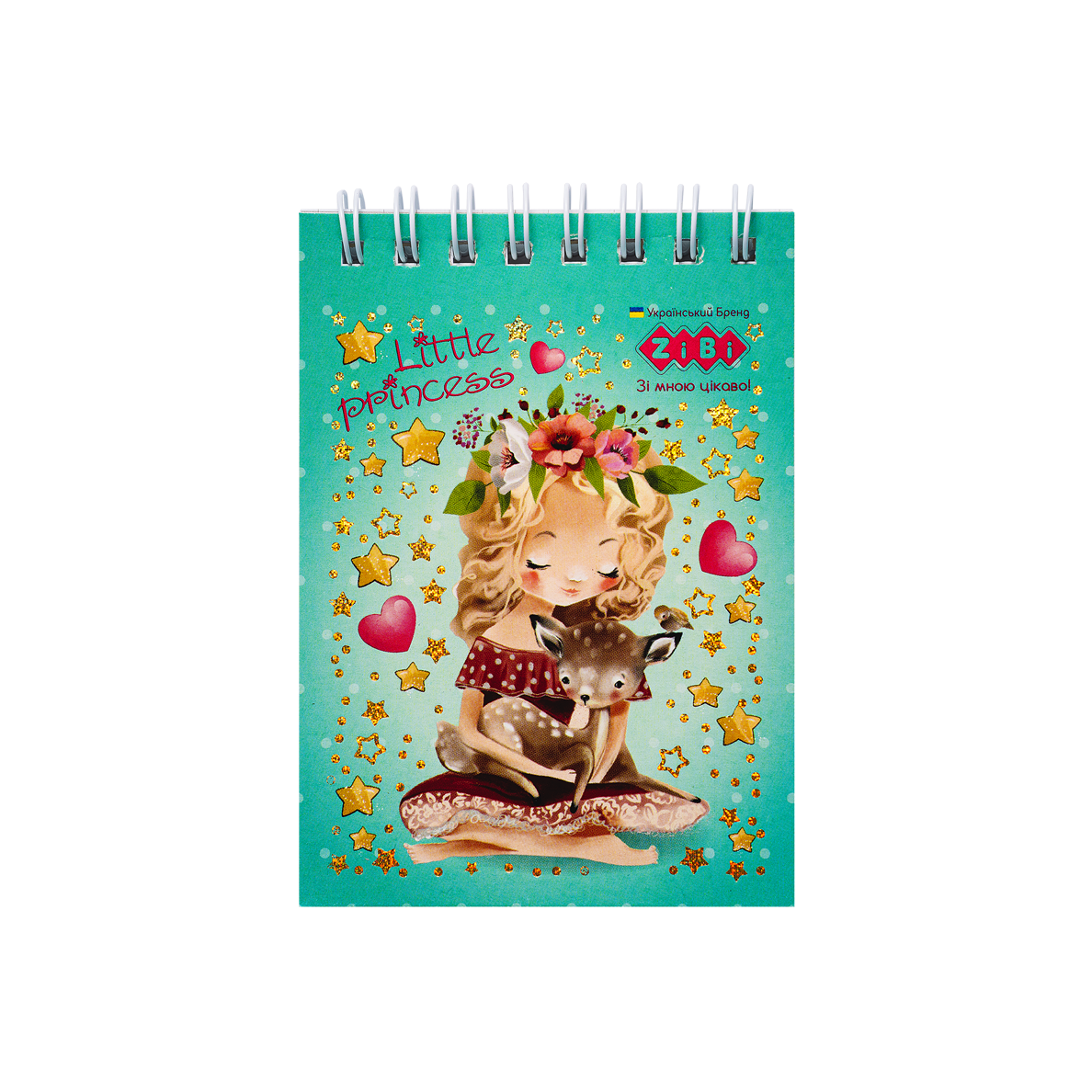 Блокнот А7 40арк., в клітинку, на спіралі (верхня), м'яка обкладинка Zibi Kids Line Little princess фото