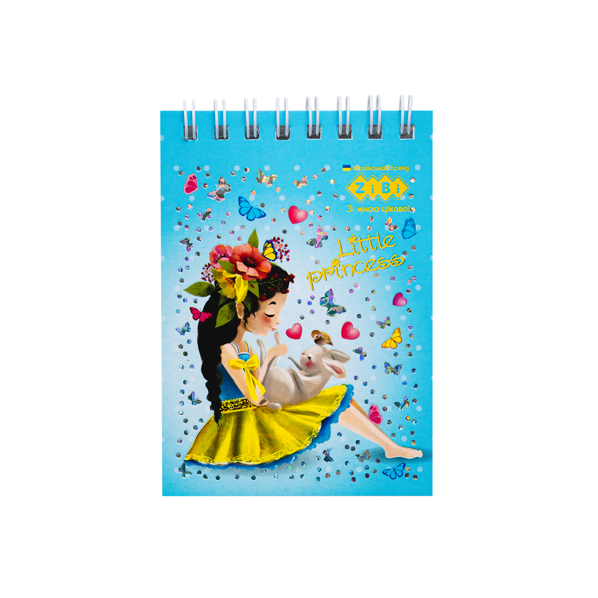 Блокнот А7 40арк., в клітинку, на спіралі (верхня), м'яка обкладинка Zibi Kids Line Little princess фото