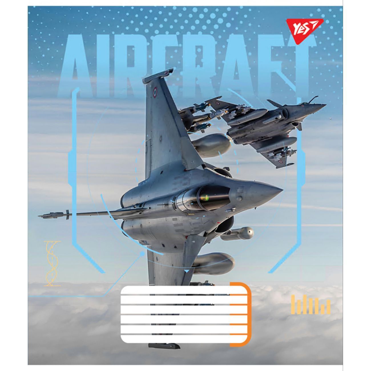 Зошит шкільний Yes 24 аркуша лінія Aircraft фото