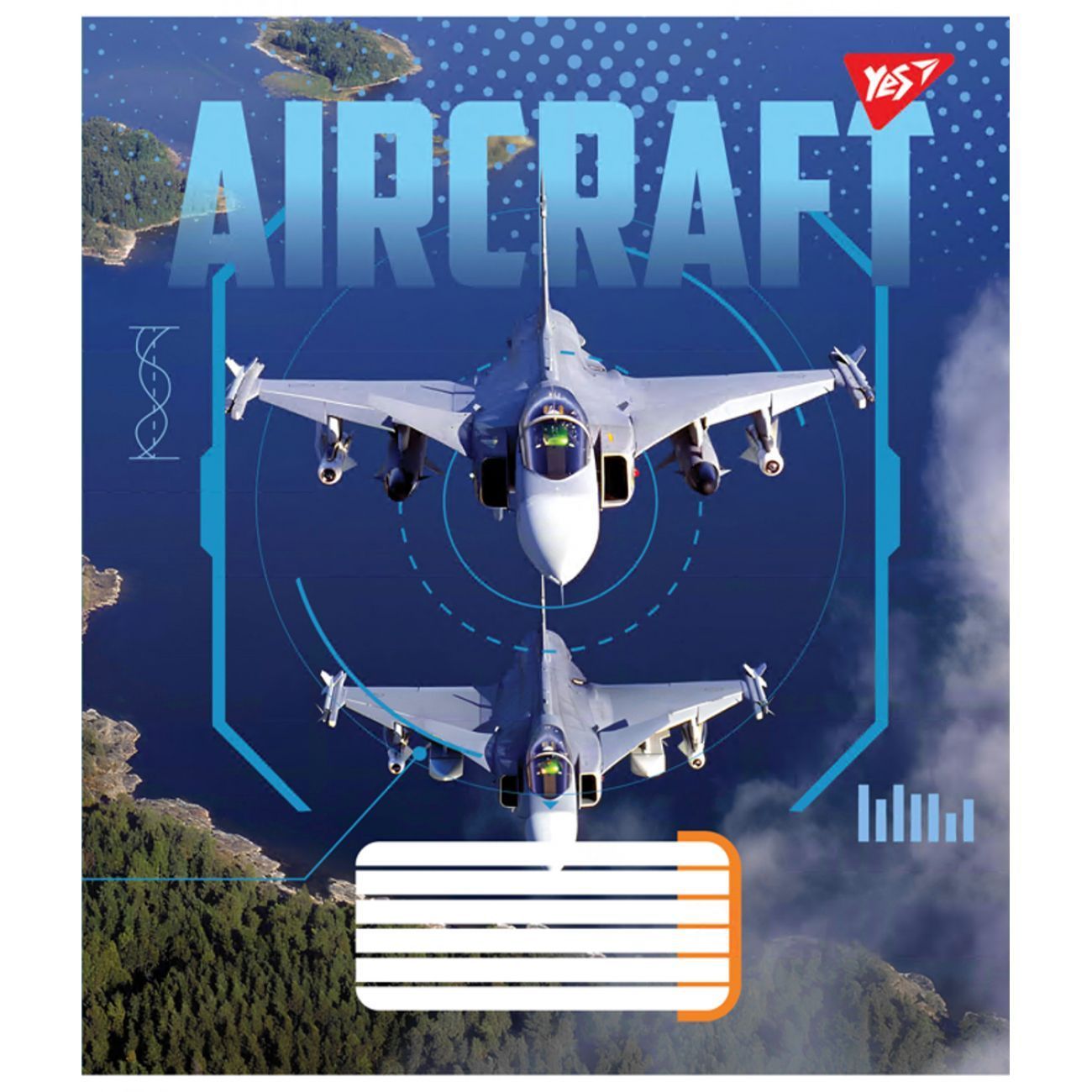 Зошит шкільний Yes 24 аркуша лінія Aircraft фото