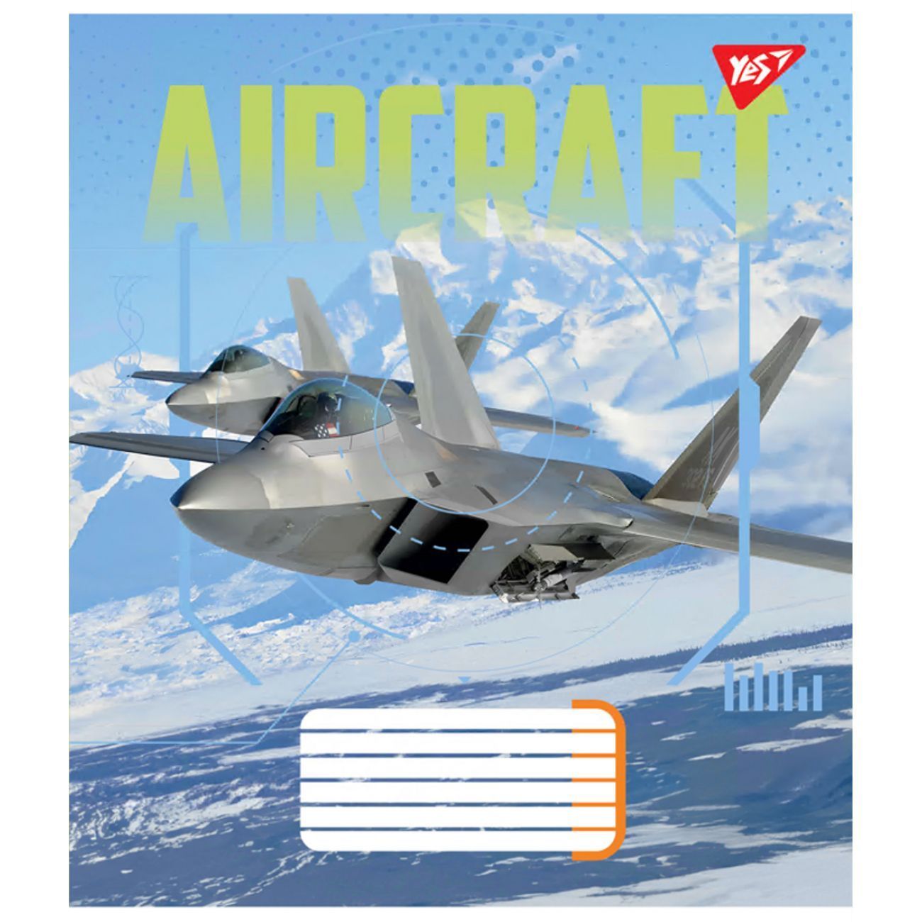 Зошит шкільний Yes 24 аркуша лінія Aircraft фото