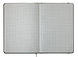 Блокнот А5 96арк., в клітинку, на гумці, гнучка обкладинка, штучна шкіра Buromax Respect сірий фото 4