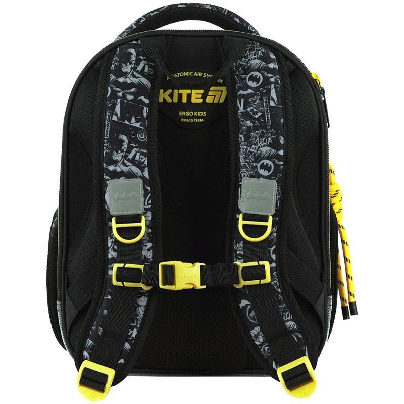 Рюкзак шкільний каркасний для хлопчика Kite Education 555 DC Comics 36,5 &times; 27 &times; 15,5см чорний фото