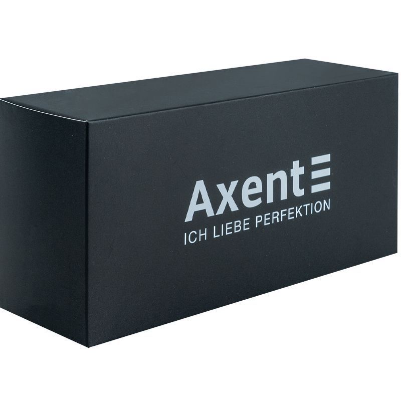 Ручка кулькова автоматична Axent Partner 0,7мм синя, корпус срібний фото