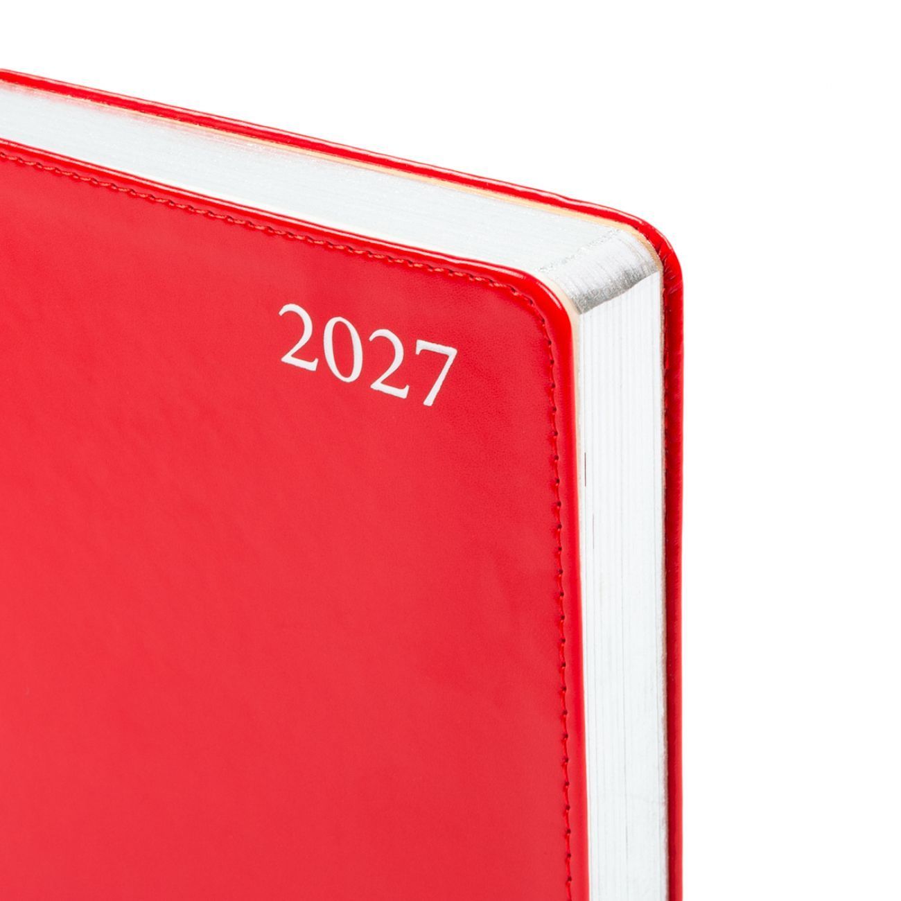 Щоденник датований 2027 Leo Planner Aldento А5 лінія 368 сторінок, інтегральна обкладинка, червоний фото