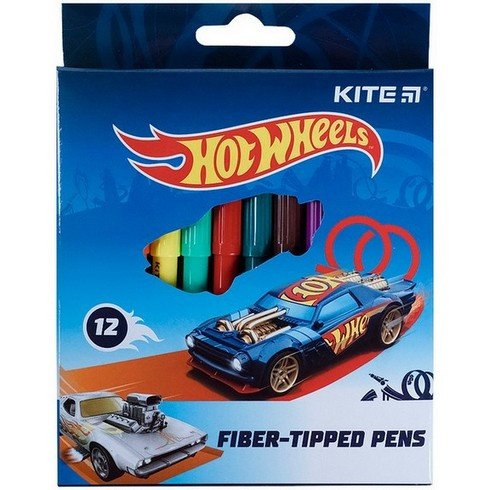 Фломастери Kite Hot Wheels 12 кольорів фото