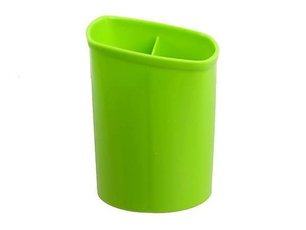Подставка для ручек пластиковая квадратная ZiBi Kids Line Kvadrik 7*7*10см на два отделения, салатовая фото