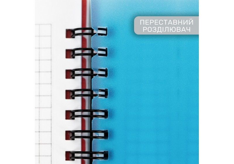 Тетрадь В5 120л, в клетку, на пружине, с разделителями, пластиковая обложка Optima World Heritage фото