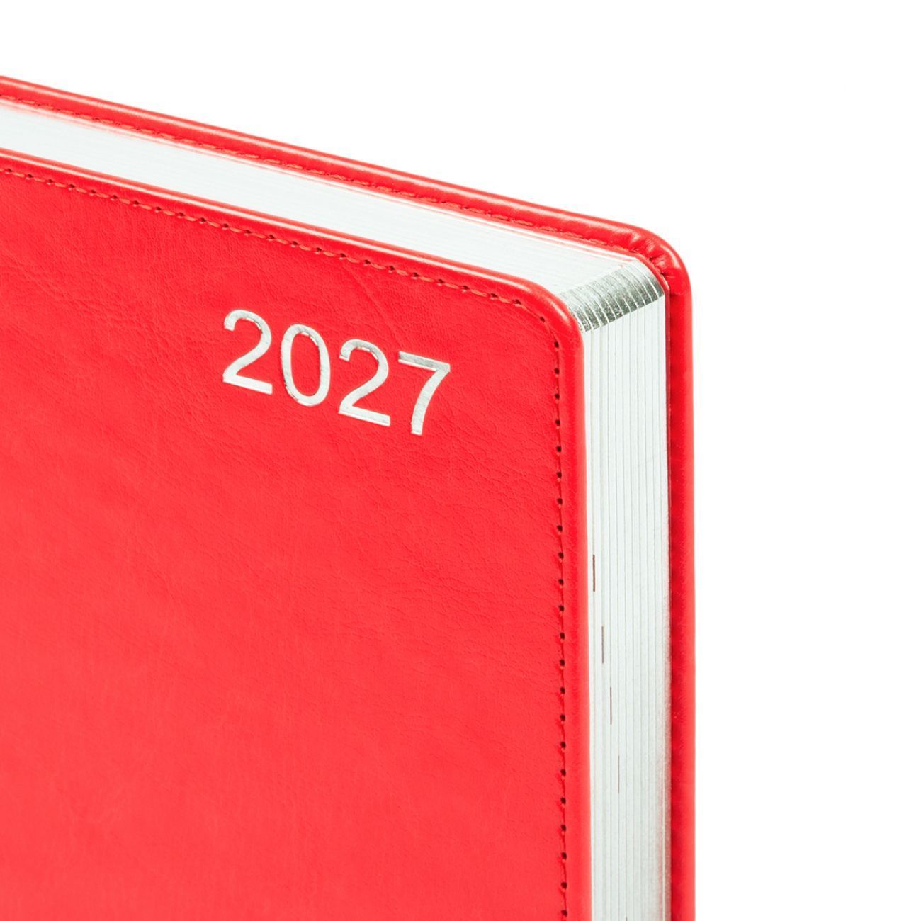 Ежедневник датированный 2027 Leo Planner City А5 линия 368 страниц, твердый переплет, красный фото