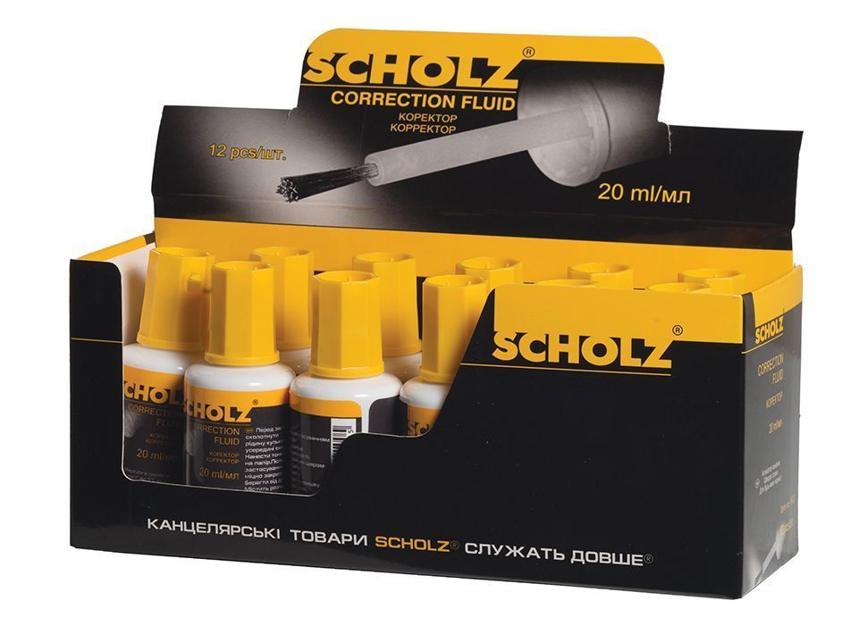 Коректор з пензликом Scholz Fluid 20мл фото
