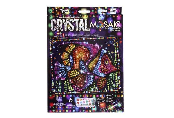 Набір для творчості Мозаїка з кристалів Cristal Mosaic 09 Рибка Danko Toys фото