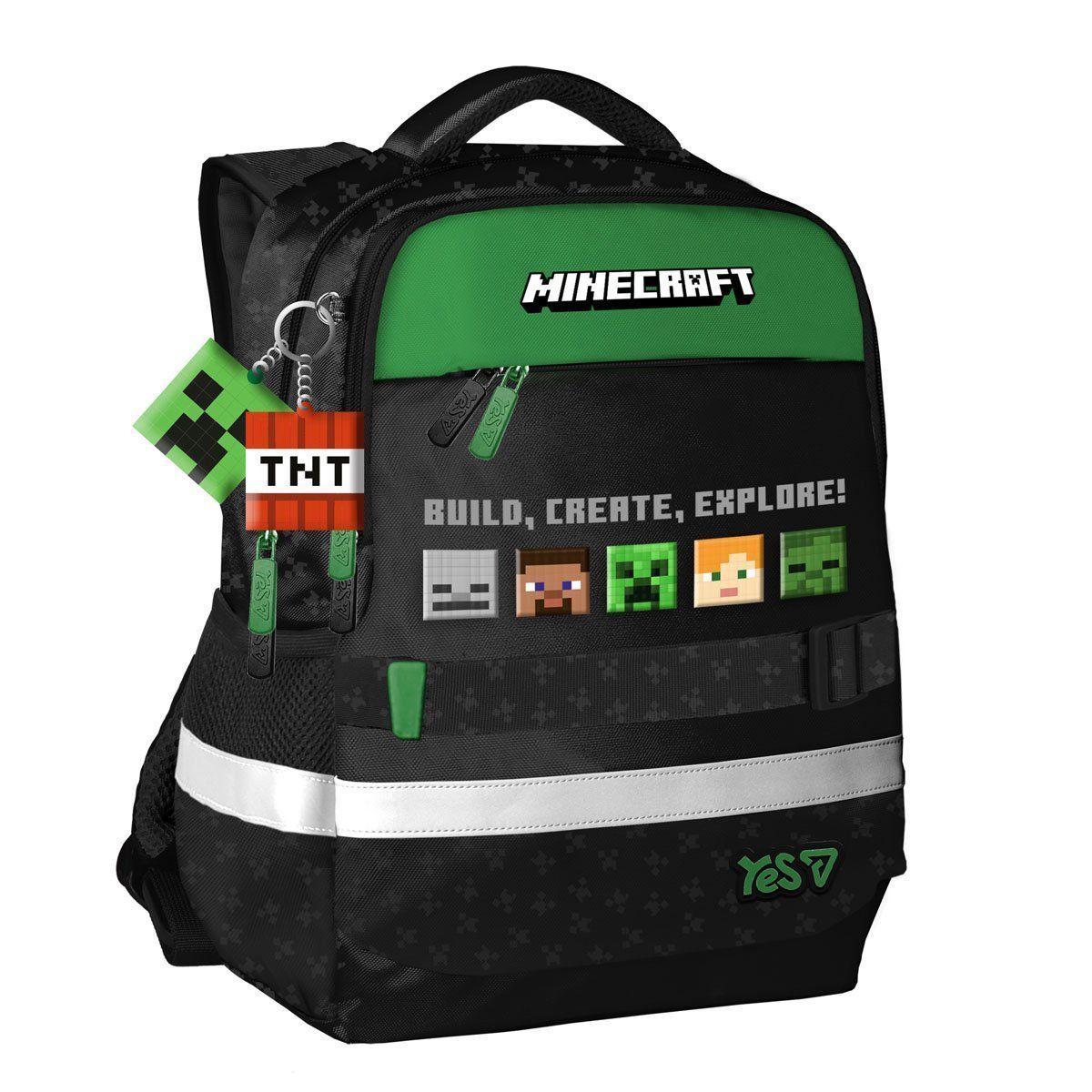 Рюкзак шкільний для хлопчика Yes S-52S Ergo Minecraft Reality 37 &times; 28 &times; 15 см чорний фото