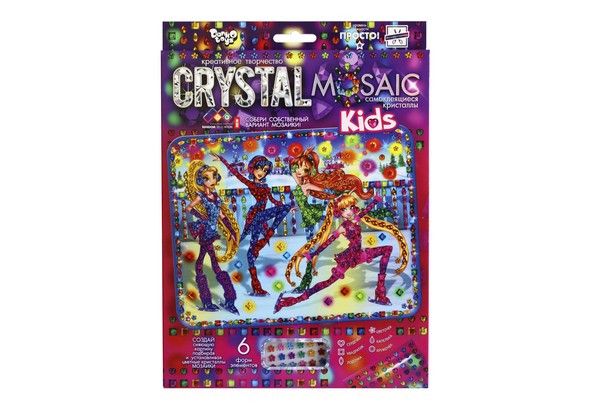 Набір для творчості Мозаїка з кристалів Crystal Mosaic Kids 02 Каток Danko Toys фото