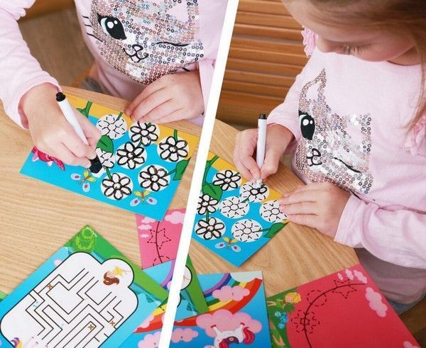 Гра розвиваюча Пиши та витирай. Єдинороги 3-5 років Укр (Vladi Toys) фото