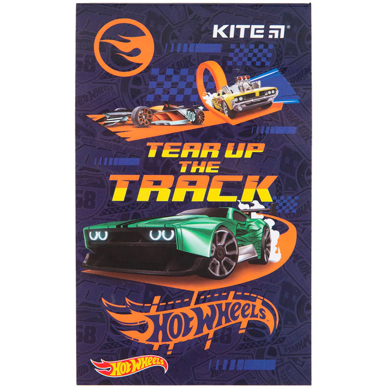 Блокнот-планшет А6 50л. без линовки, мягкая обложка Kite Hot Wheels микс фото