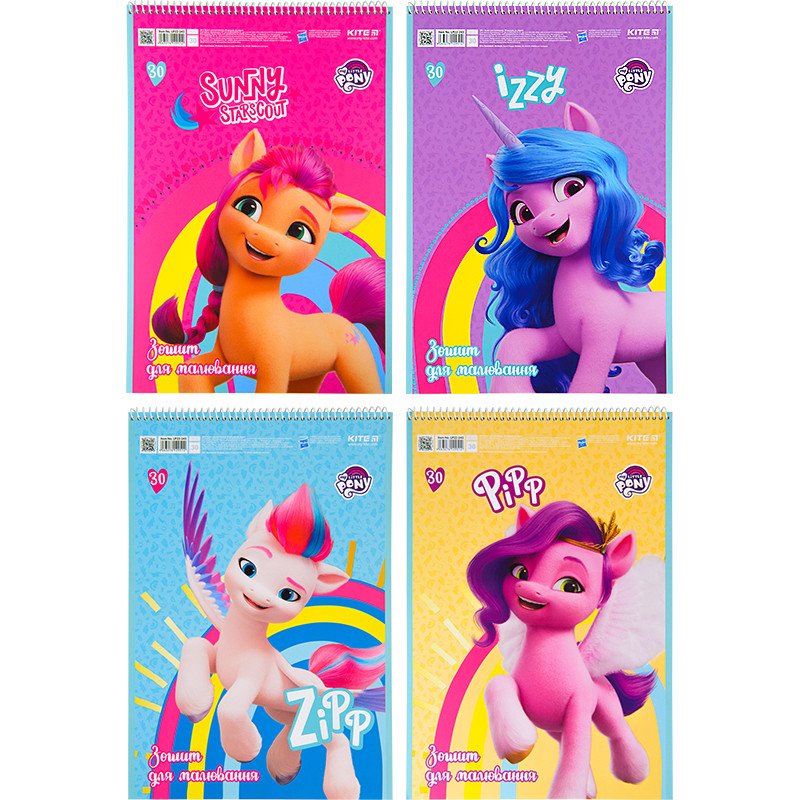 Альбом для малювання 30арк спіраль Kite My Little Pony 100г/м2 фото