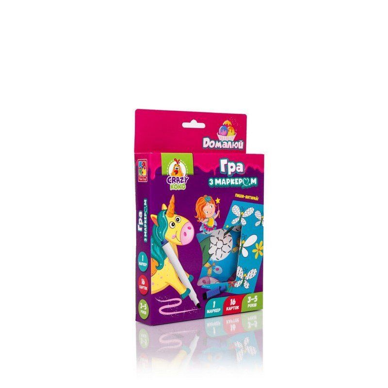 Гра розвиваюча Пиши та витирай. Єдинороги 3-5 років Укр (Vladi Toys) фото
