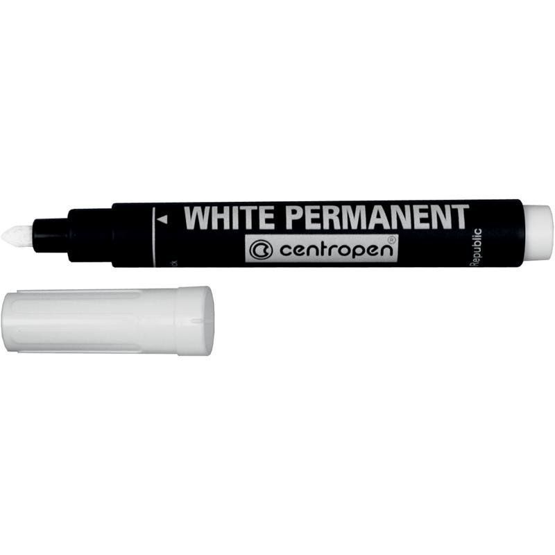 Маркер перманентний Centropen Permanent White 8586 2,5мм білий фото