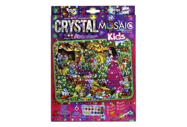 Набір для творчості Мозаїка з кристалів Crystal Mosaic Kids 07 Білосніжка Danko Toys фото