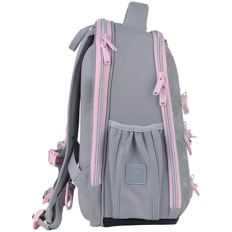 Рюкзак шкільний каркасний для дівчинки Kite Education 555 Velvet Dream 36,5 &times; 27 &times; 15,5см сірий фото