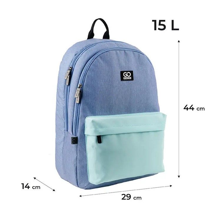 Рюкзак підлітковий GoPack Education Teens 140L-2 44*29*14см м'ятно-блакитний фото